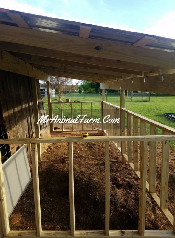barn addition being built