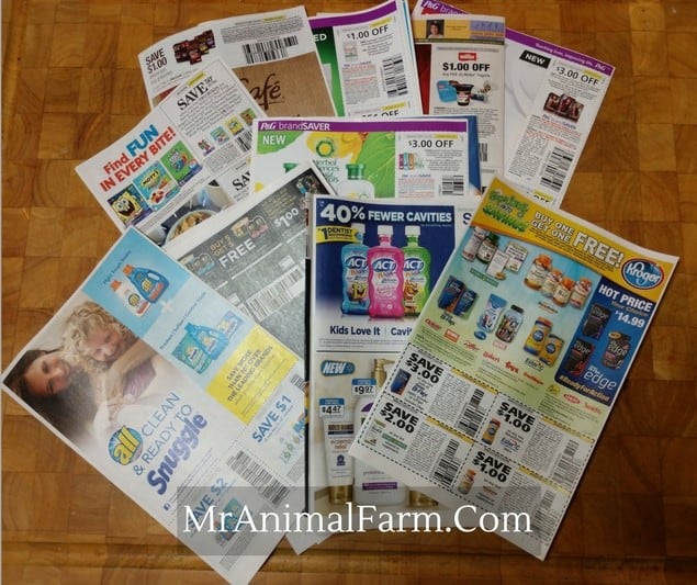 Coupon inserts on counter