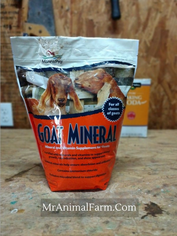 bag of MannaPro Goat minerals