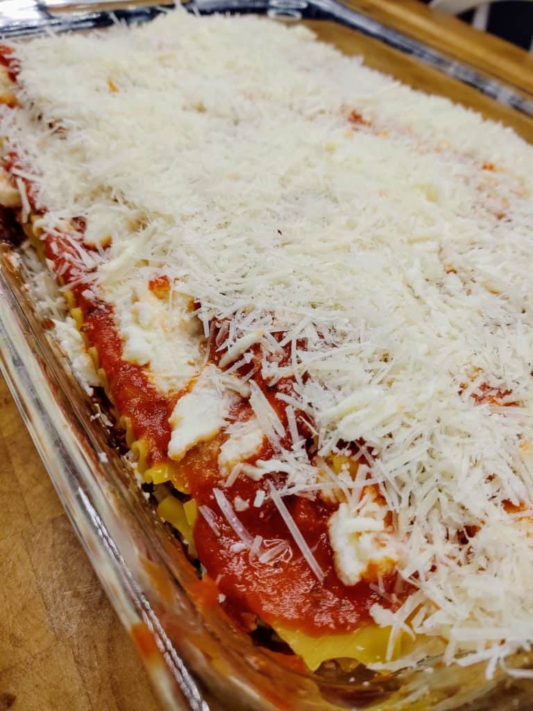 lasagna before becoming a freezer meal