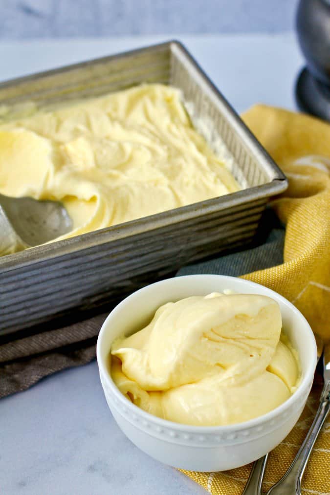 Lime curd frozen custard recipe that uses a lot of eggs