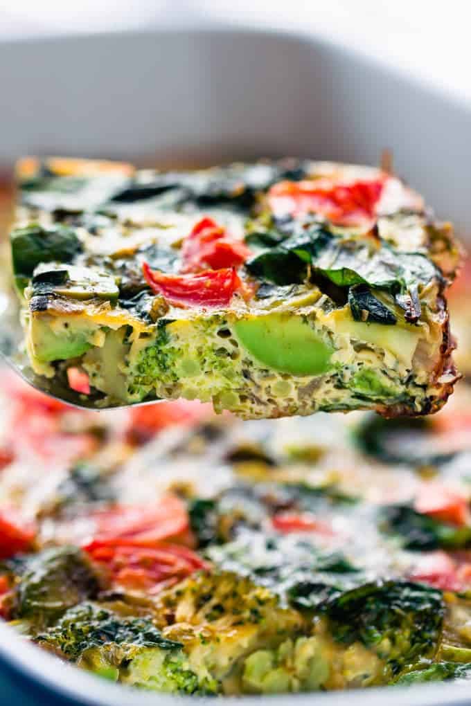 veggie & egg breakfast casserole recipe that uses a lot of eggs