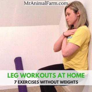 Leg Workouts for Free feature image of woman doing wall sits