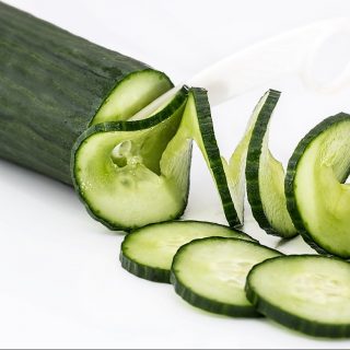 cucumber cut into spiral