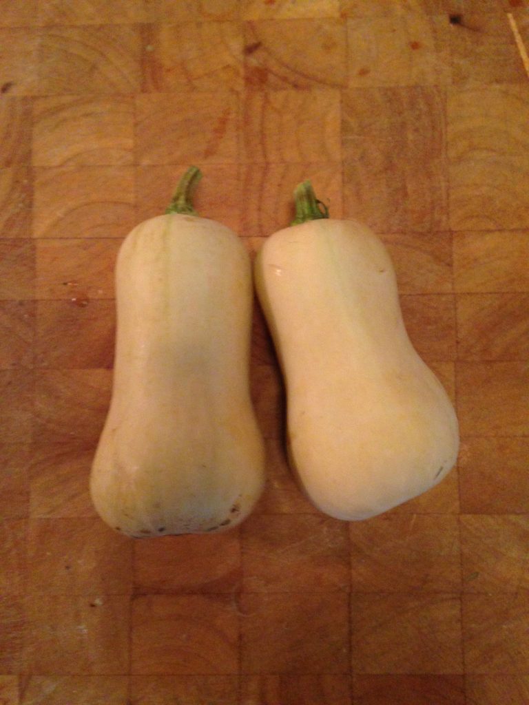 a pair of butternut squash